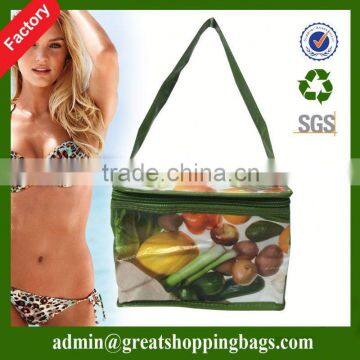 zipper close sewing portable thermal food warmer bag