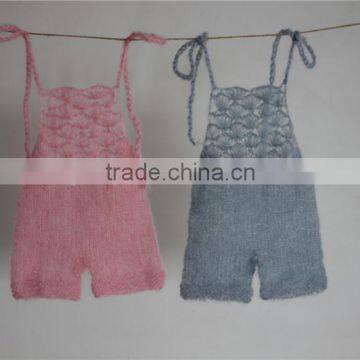 Newborn Mohair Overalls Shorts Overalls Newborn Knit Photo Props