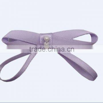 factory manufactured good price slim bowknot shape set bead satin knot