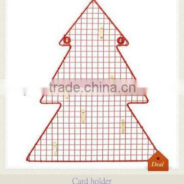 Christmas tree mesh card holder