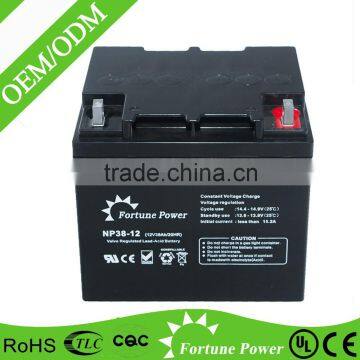 Sealed Lead Acid Battery 12V 38AH Deep Cycle Battery AGM Battery For Solar & Wind System