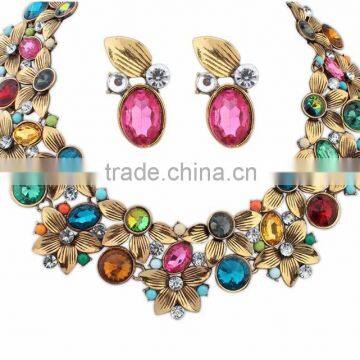 Wholesale new design exaggerated fashion flower joker jewelry sets