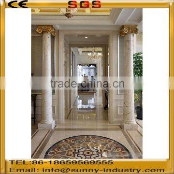 Golden marble pillar factory