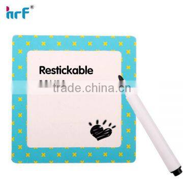 Restickable white board,premium stick on white board with cute design