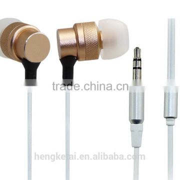 2016 top bass metal earphone for mobile phone with gift package