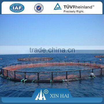 PE Circular aquaculture equipment plastic fishing farms floating net/cage