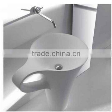 Solid Surface Table Top Man-made Stone Pedestal Basin, artificial stone Freestanding wash basin