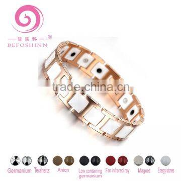 Dongguan Rose gold tungsten jewelry metal bracelet energy balance germanium fashion tungsten bracelet