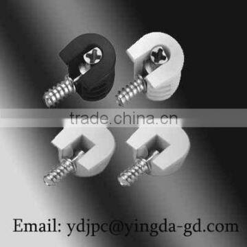 Light duty shelf/shell support/bracket with tapping screw pin