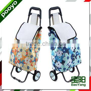 Foldable shopping bag trolley