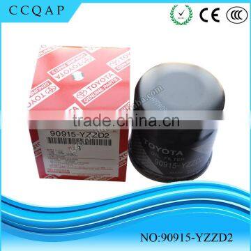 Made in China manufacturers automotive geunine new types of car oil filter 90915-yzzd2 for toyota