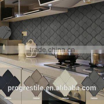 Big size glass mosaic tile irregular, mosaic design for wall decoration (PMZ068-070)