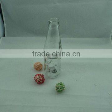 200ml glass empty milk bottles, transparent fruit juice bottle with crown lid,decals or other craft wholesales