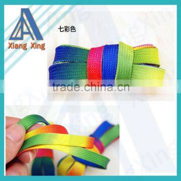 Popular rainbowlike shoelaces/custom printed shoelaces/custom logo shoelaces