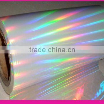 BOPP Rainbow transparent holographic lamination film, holographic rainbow film