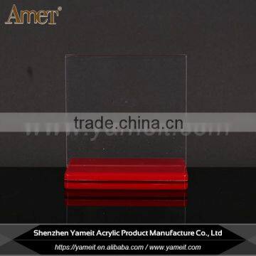 China wholesale custom size eco-friendly acrylic menu holder