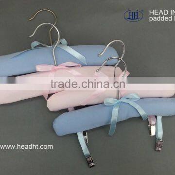 Satin Padded Clothes Kdis Clip Hangers Padded Coat Hangers Padded Baby Hangers and Padded Hangers With Clips photo-2
