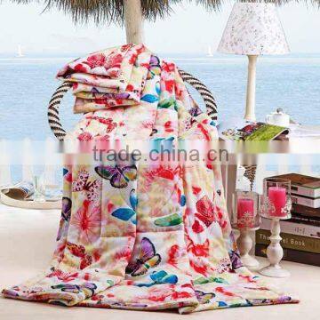 hotel patchwork microfiber summer quilt/cotton printed bedding set