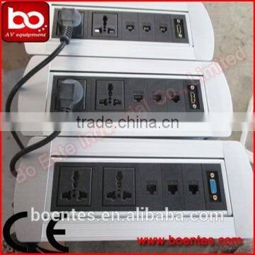 CE Approve Push Switch Tabletop Rotating Socket for Conference Table Socket photo-4