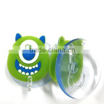 Customize animal charaters PVC sticky wall hook