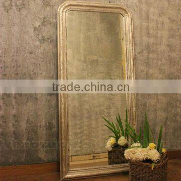 Large Decorative Wall Mirror With Antique Silver Leaf Finish - Jasmine Series