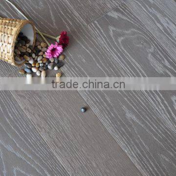 Engineered One Strip Grey Brushed Oak Parquet Flooring