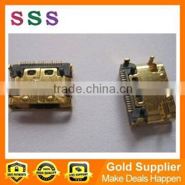 Wholesale price Gold Mini 19pin HDMI Female Connector 180 degree 4F