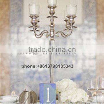 Elegant candelabra wedding centerpiece ,5 arms wedding candelabra centerpiece