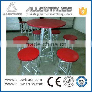 Various types of aluminium bar tables on sale