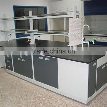 school physics laboratory furniture type lab work benches with reagent shelf for sale