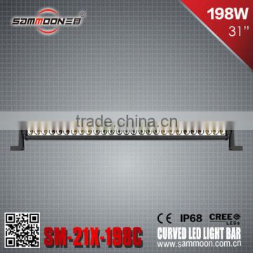 31 Inch 198W Dual Row Curved LED Light Bar