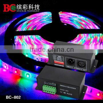 BC-802-6803 DC5V-24V LPD6803 DMX SPI Signal Decoder Compatible with LPD1101, D705, UCS6909, UCS6912