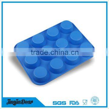 12 Cup Baking Utensils Novelty Round Silicone Chistmas Cake Moulds photo-5