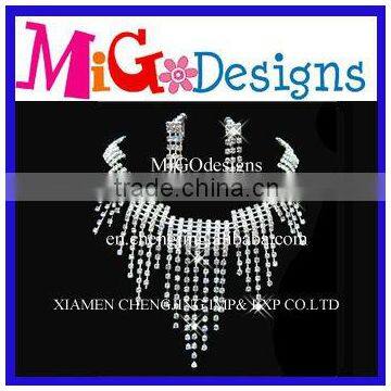 Elegant Wedding Bridal Fancy Necklace Earrings Tiara