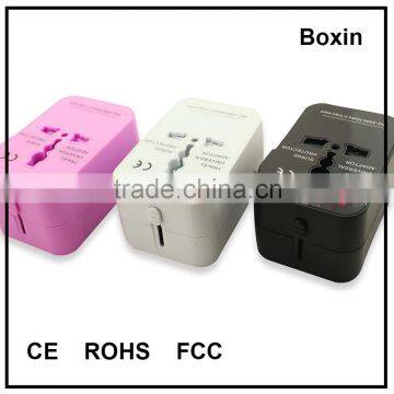 low price price universal multi travel adapter with 2 usb charger