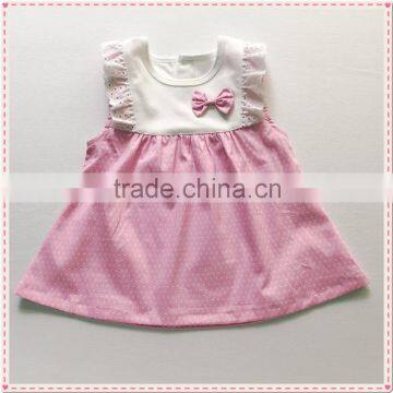 Children Girls Dresses Bowknot Cotton Children Wears Baby Girls Garment