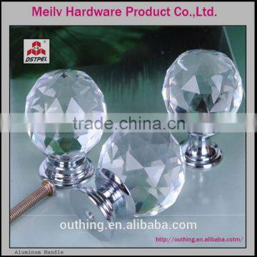 kitchen and bathroom cabinet furniture high quality fancy chrome base glass crystal knobs