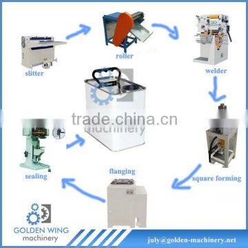 Semi-automatic Square/rectangular TinCanContainer Box Making Line