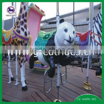 Funny amusement park rides carousel with led lights for kids