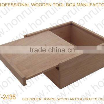 Sliding wooden cinerary casket for pets