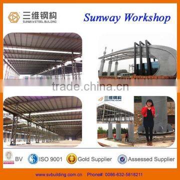 2015 sUNWAY prefabricated steel structure factory/workshop