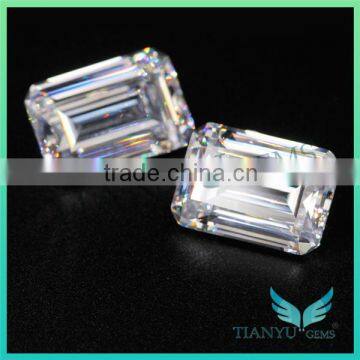 Wholesale Heat Zircon Gemstones for Jewelry White Emerald Cut Syntheic CZ Stone Gems Price