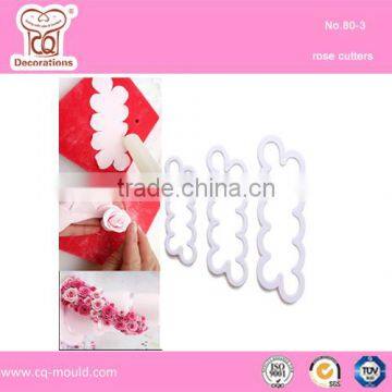 Fondant Cake Decorating Rose Cutter 3pcs