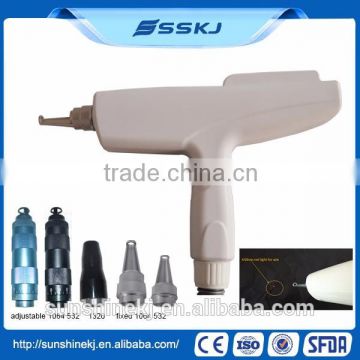 Free shipping!tattoo removal tattoo gun for Q-Switched nd yag laser machine