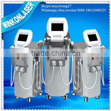 Wrinkle Removal Multifunction Machine Shr Ipl Laser / Ipl Laser Beauty / E-light Ipl Rf+nd Yag Laser Multifunction Machine No Pain