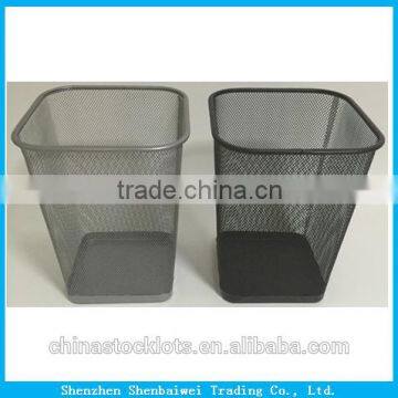 Metal mesh waste paper bin office trash can garbage basket middle size