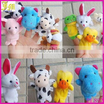 10 Pcs/Lot Cartoon Animal Finger Puppet,Cute Finger Toy/Doll Baby Plush Toys Animal Doll For Children Gift