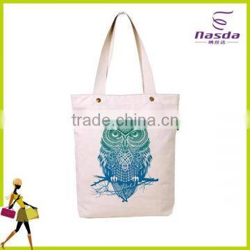 fashion cotton canvas tote bag with eagle printing