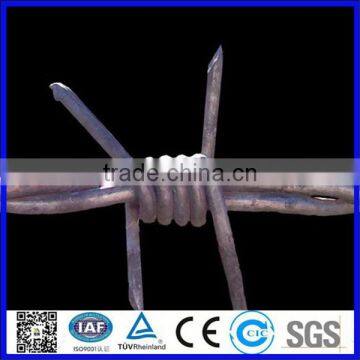 Double twisted cheap electro galvanized zinc used barbed wire for sale