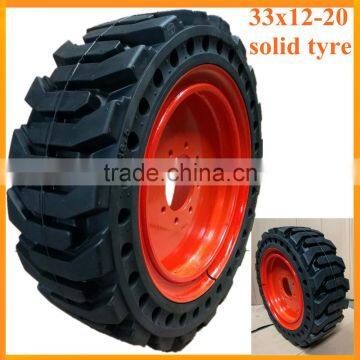 12-16.5 33x12-20 solid skid steer loader tires for ko matsu wa50-3